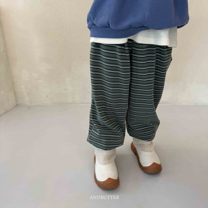 【予約】Mellow Stripe Jogger   /  andbutter (S-JM)