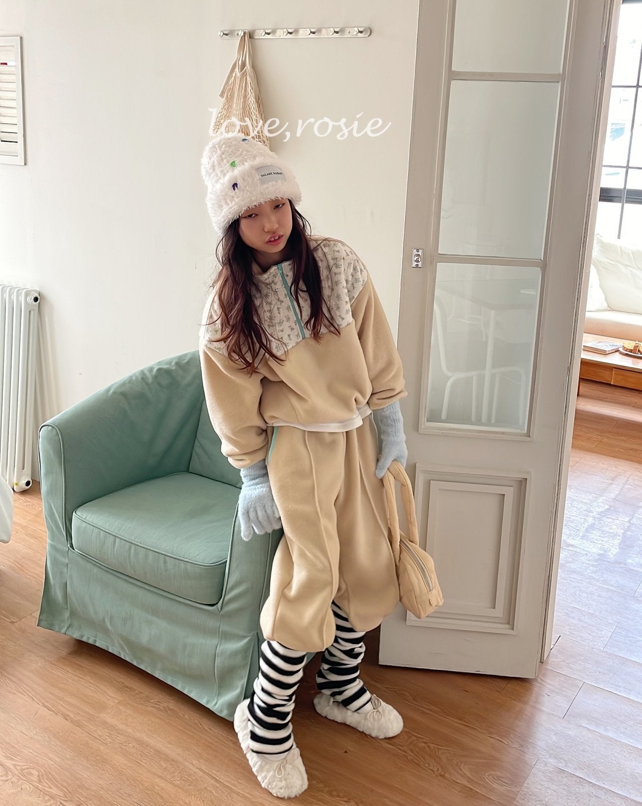 【予約】flower fleece set  / love rosie (L-3XL)