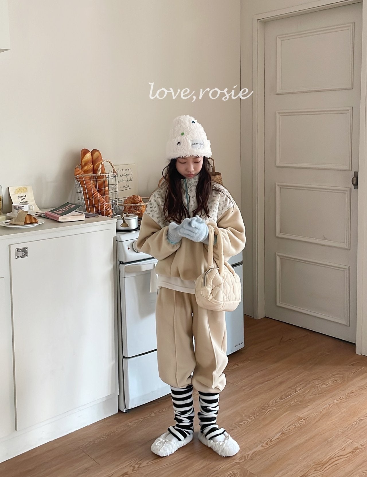 【予約】flower fleece set  / love rosie (L-3XL)