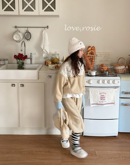 【予約】flower fleece set  / love rosie (L-3XL)