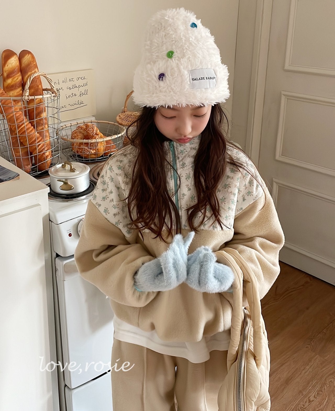 【予約】flower fleece set  / love rosie (L-3XL)