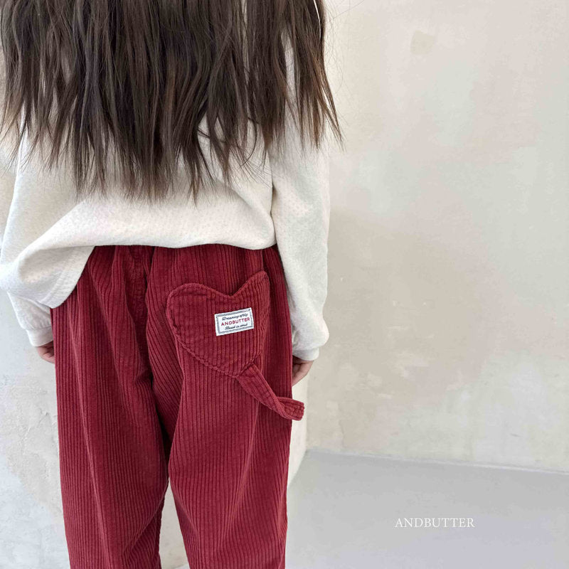 【予約】Love Ring Corduroy Pants  /  andbutter (S-JM)