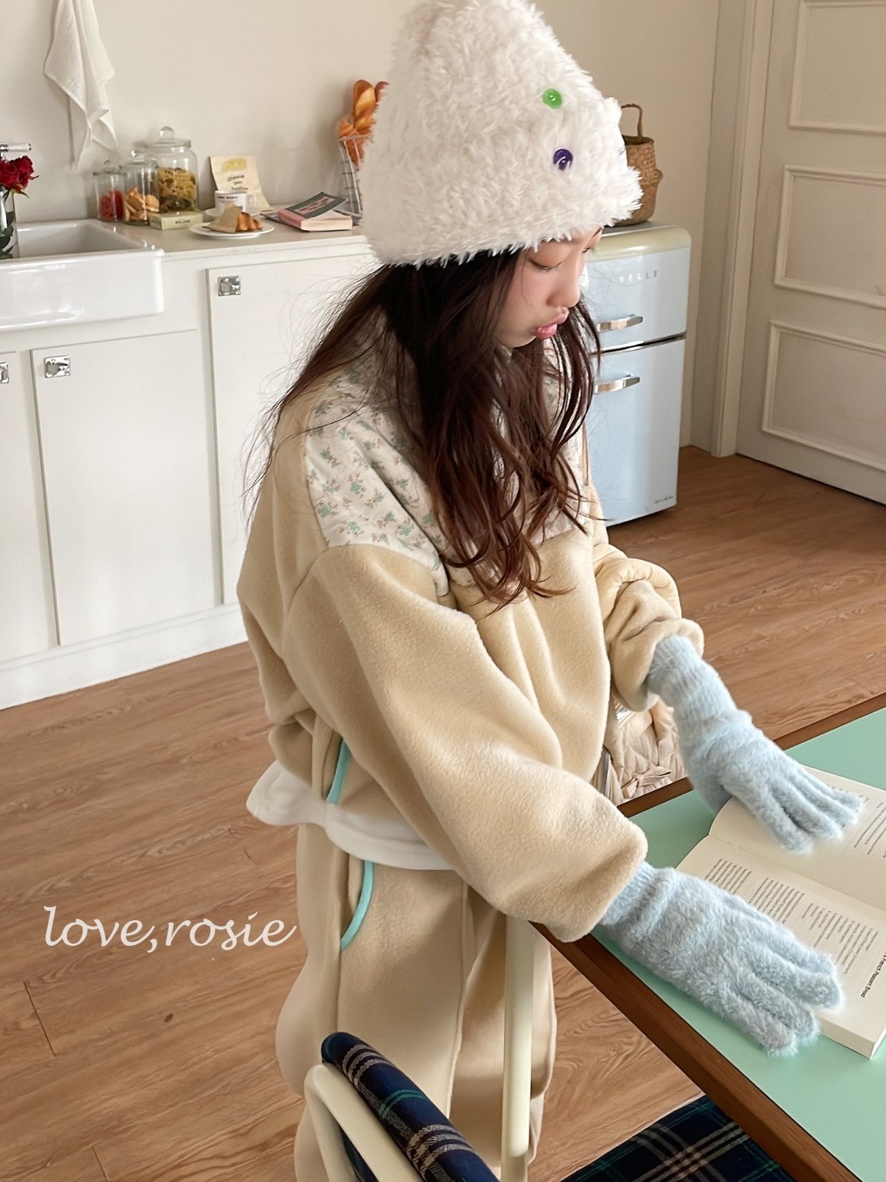 【予約】flower fleece set  / love rosie (L-3XL)