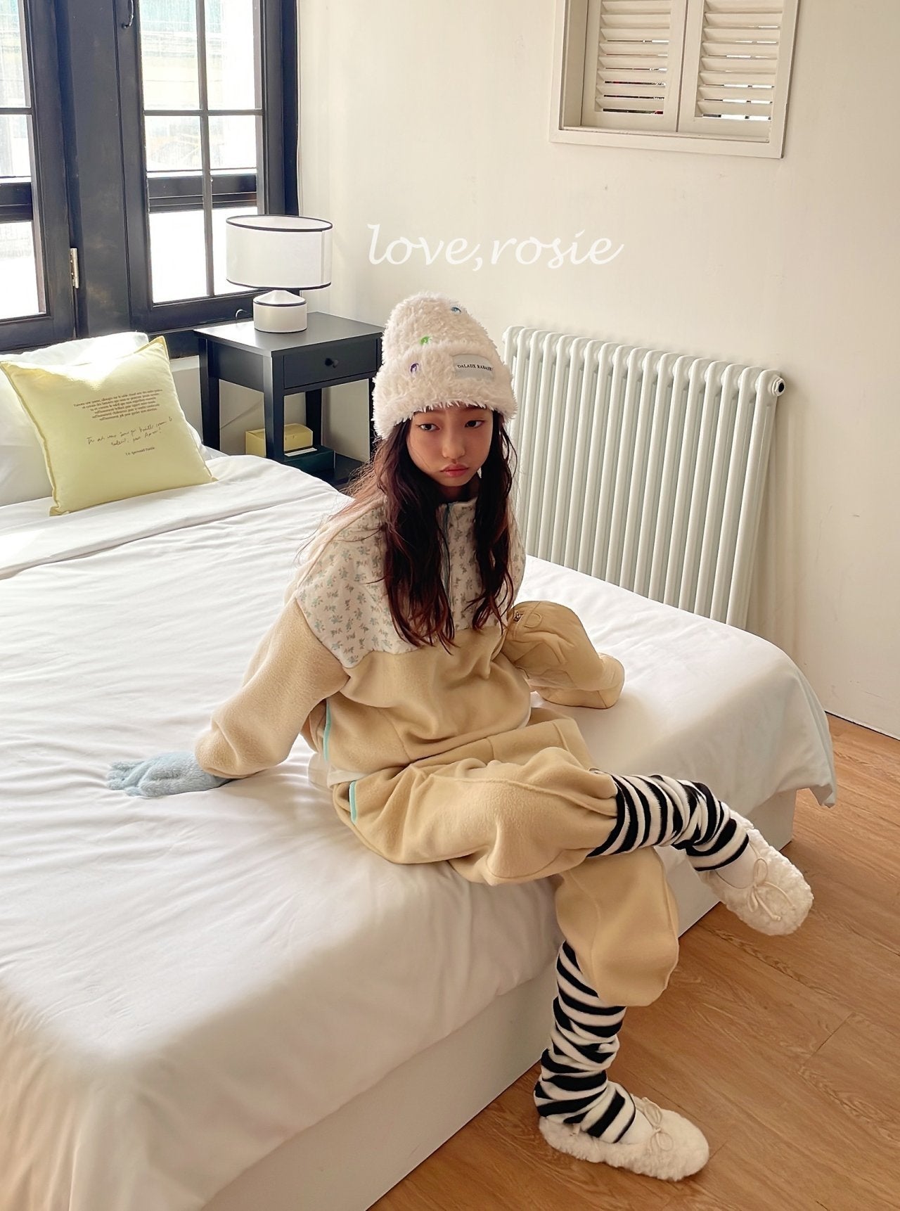 【予約】flower fleece set  / love rosie (L-3XL)