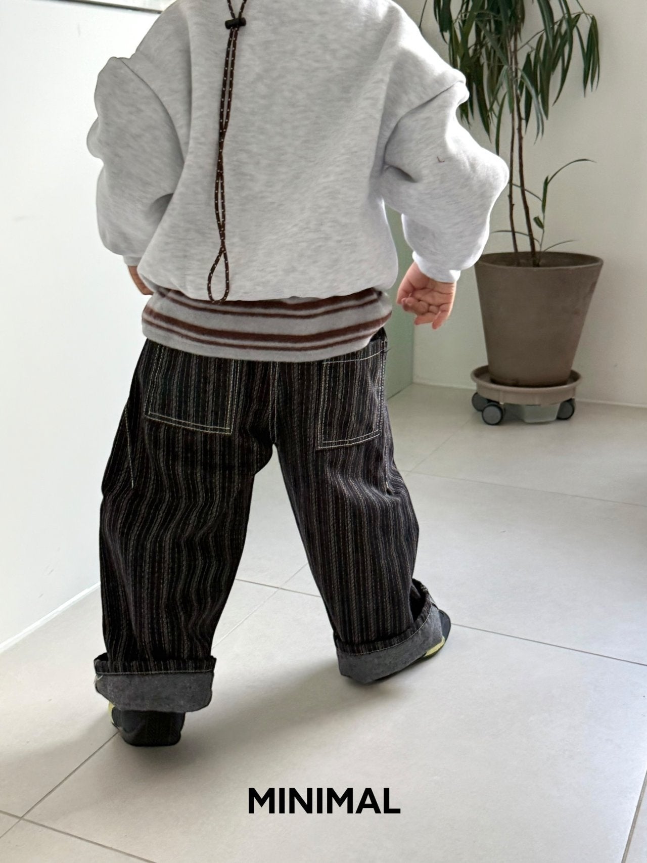 【予約】stripe dirt pants  / minimal (S-JM)