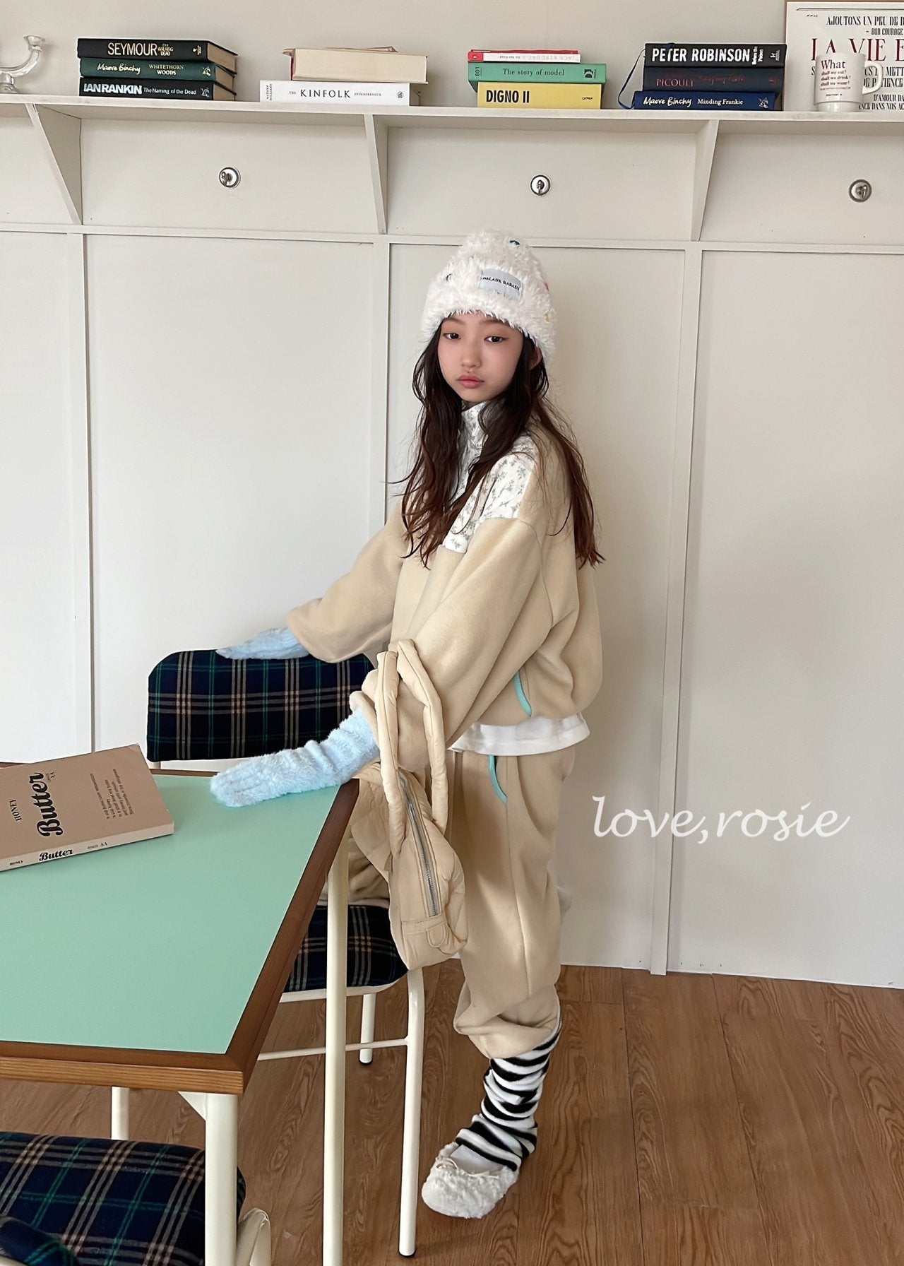 【予約】flower fleece set  / love rosie (L-3XL)