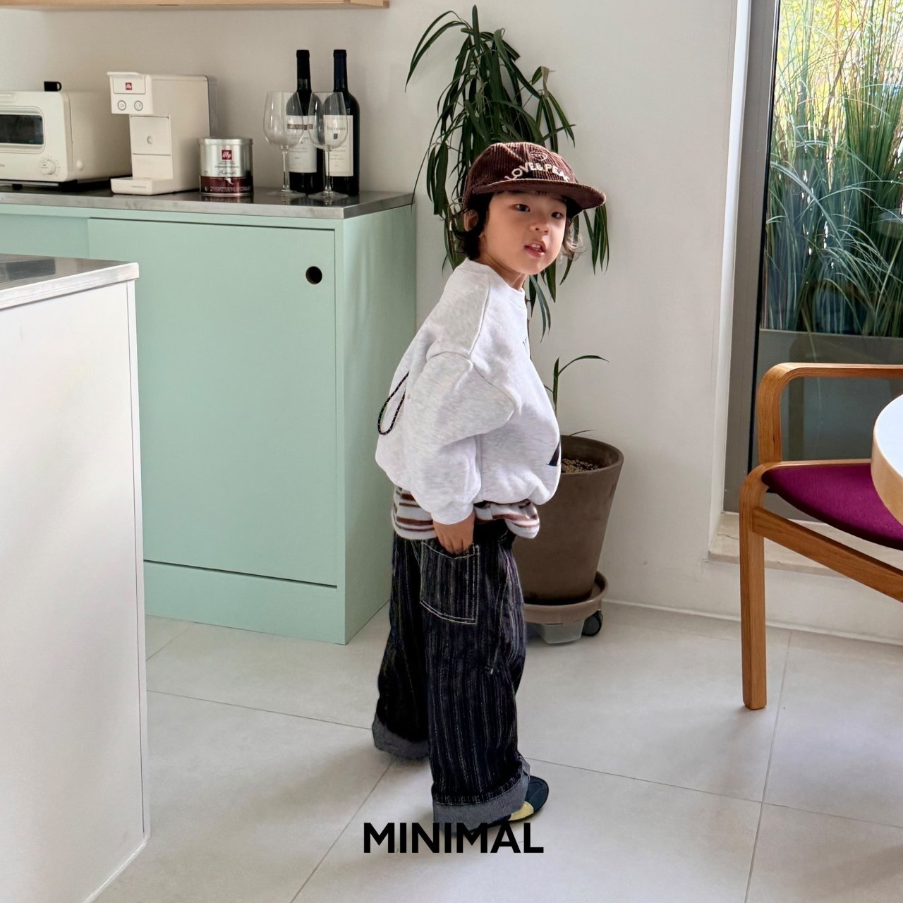 【予約】stripe dirt pants  / minimal (S-JM)