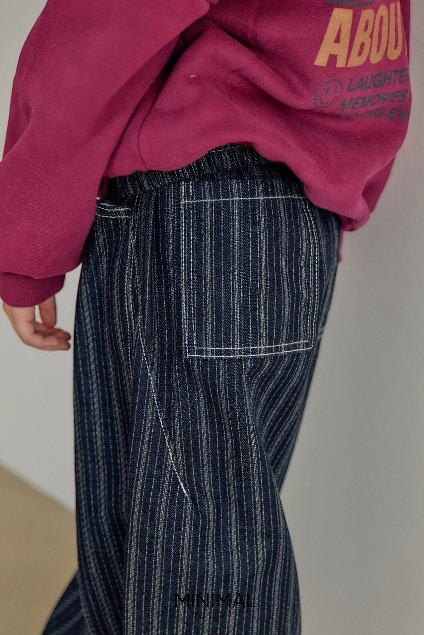 【予約】stripe dirt pants  / minimal (S-JM)