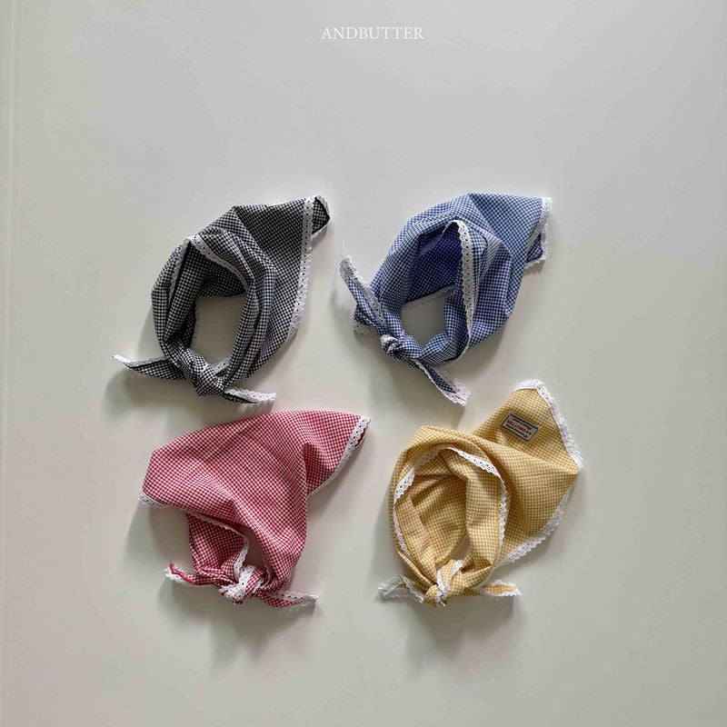【予約】Heidi Check kerchief  / andbutter