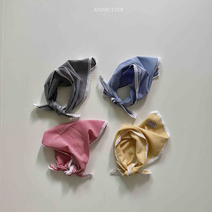 【予約】Heidi Check kerchief  / andbutter