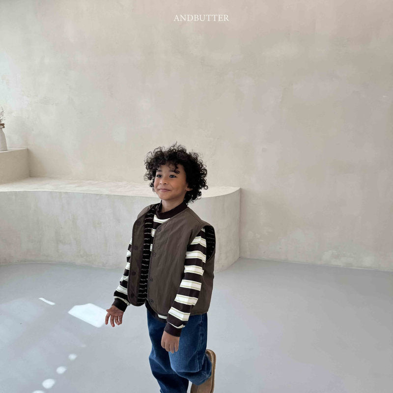 【予約】Stripe Patch Turtleneck  / andbutter (S-JM)