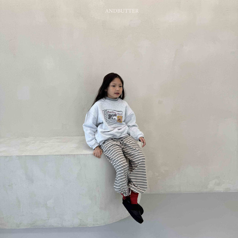 【予約】Mellow Stripe Jogger   /  andbutter (S-JM)