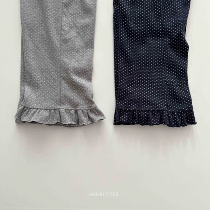 【予約】Dot frill pants / andbutter(S-JM)