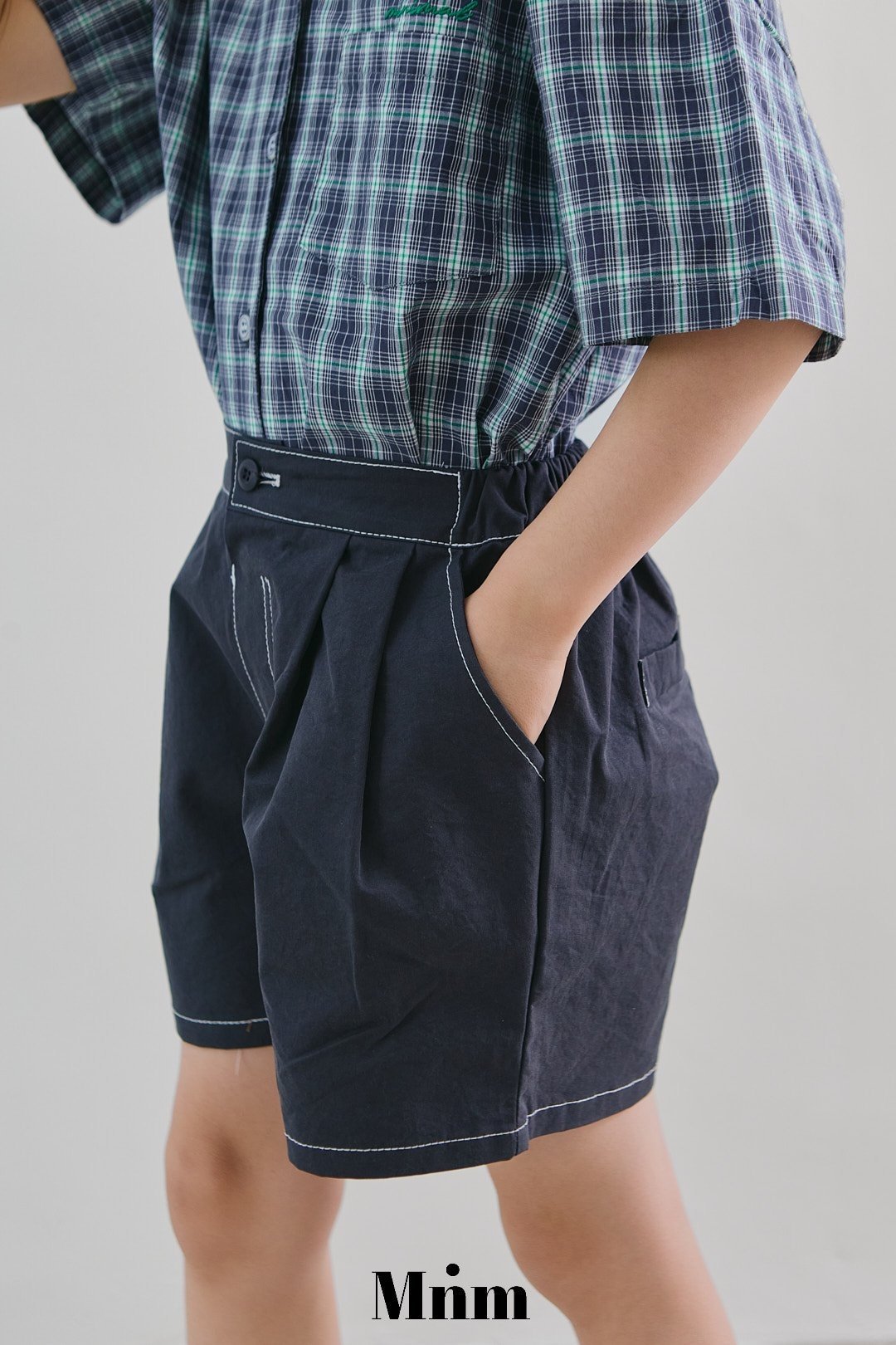 【予約】double pin tuck stitch pants/ minimal S-JM