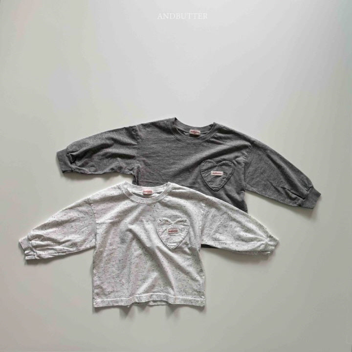 【予約】Heart pocket T / andbutter(S-JM)