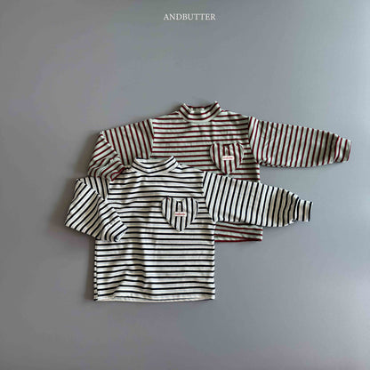 【予約】Heart Pocket Turtleneck  /  andbutter (S-JM)
