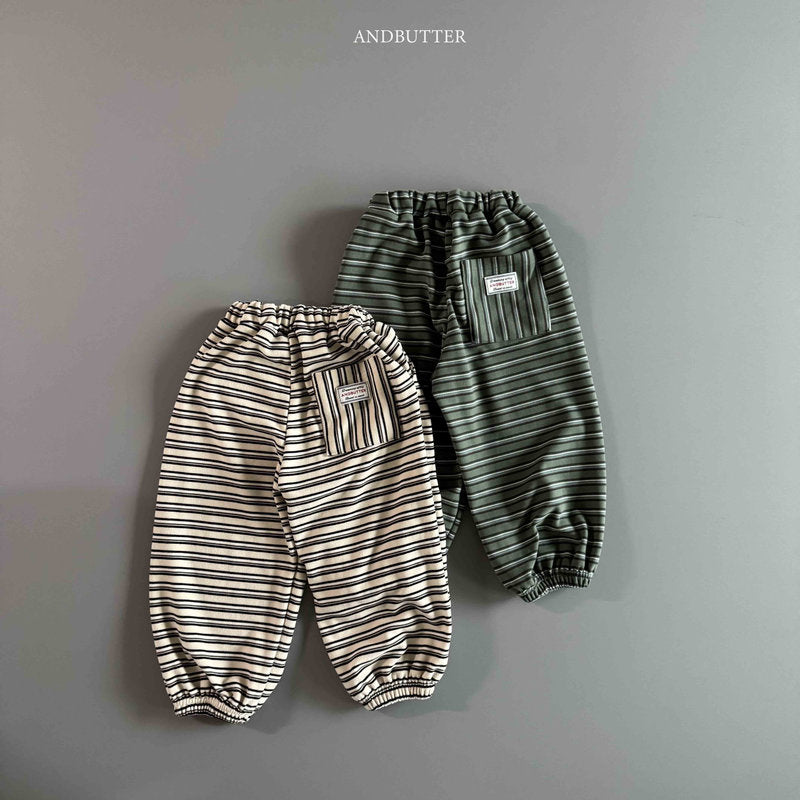 【予約】Mellow Stripe Jogger   /  andbutter (S-JM)