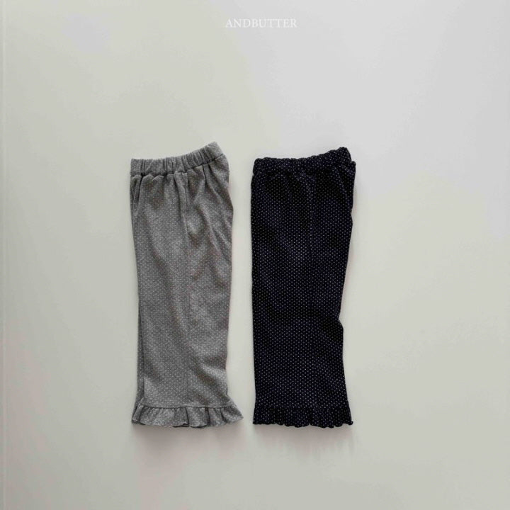 【予約】Dot frill pants / andbutter(S-JM)