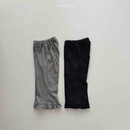 【予約】Dot frill pants / andbutter(S-JM)