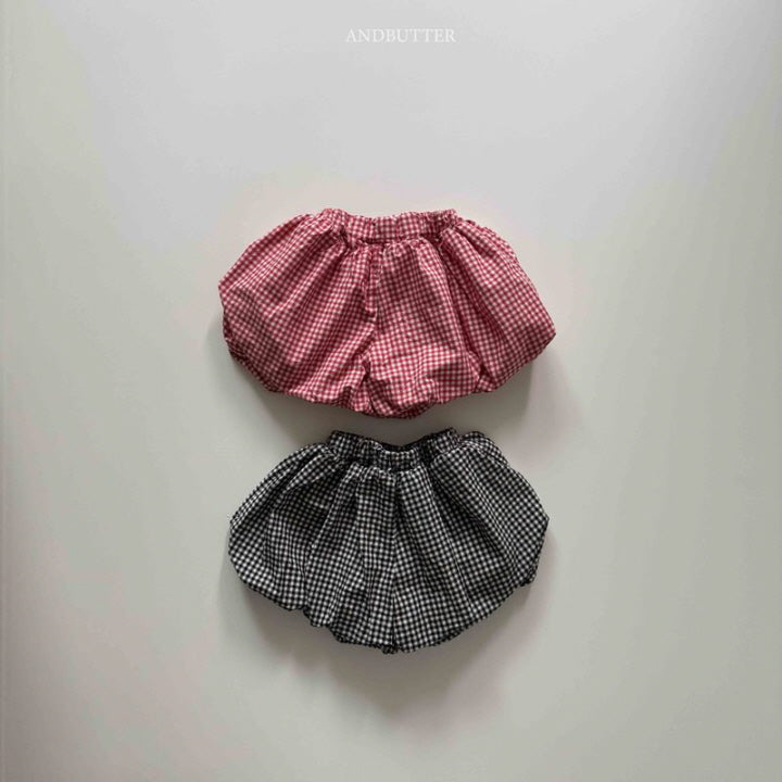 【予約】Check Balloon pants / andbutter(S-JM)