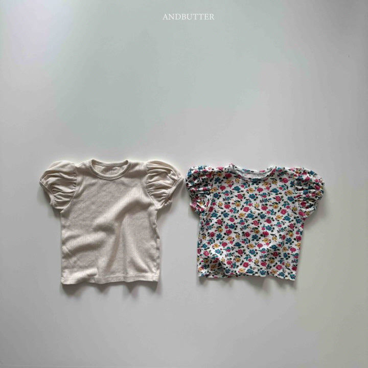 【予約】Eyelet puff T / andbutter(S-JM)