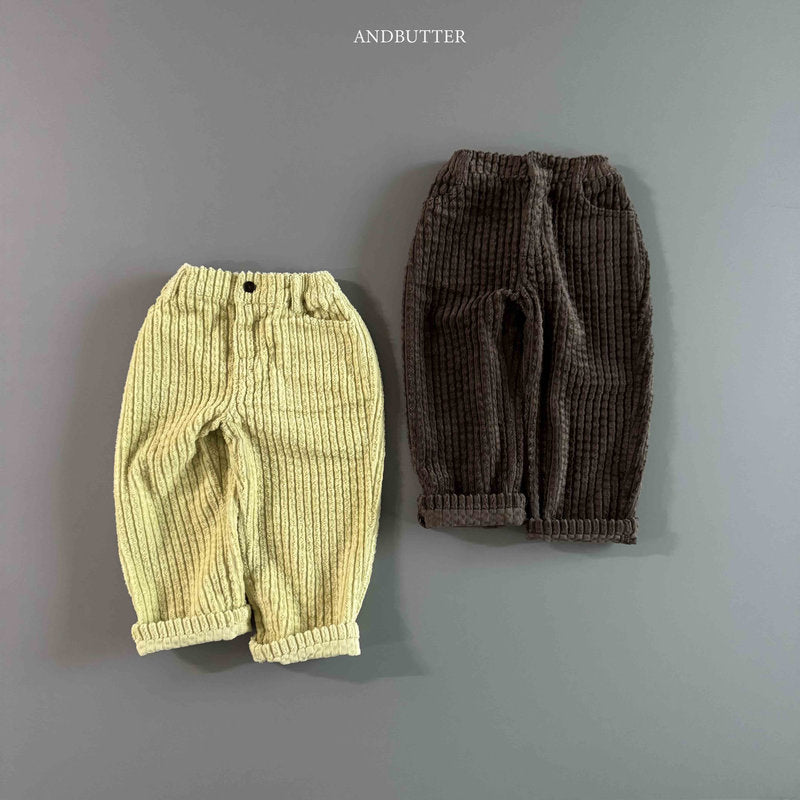 【予約】Puffy Corduroy Pants  /  andbutter (S-JM)