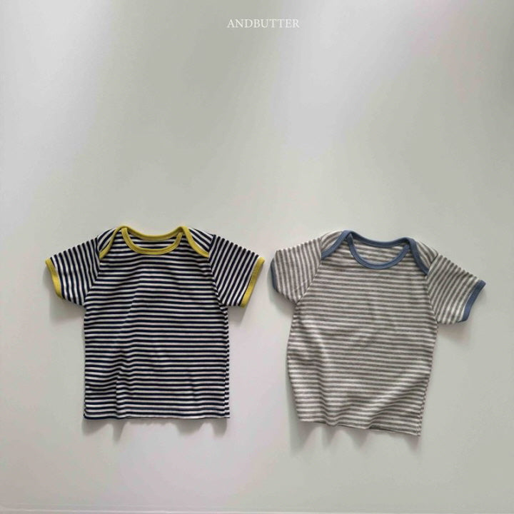 【予約】Boat neck mix T / andbutter(S-JM)