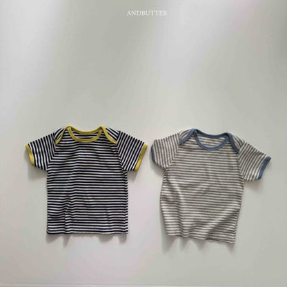 【予約】Boat neck mix T / andbutter(S-JM)