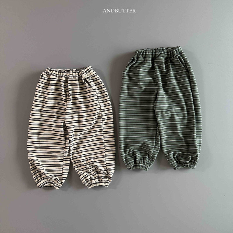 【予約】Mellow Stripe Jogger   /  andbutter (S-JM)