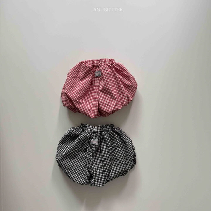 【予約】Check Balloon pants / andbutter(S-JM)