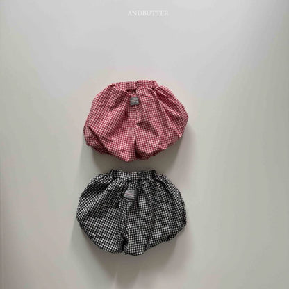 【予約】Check Balloon pants / andbutter(S-JM)