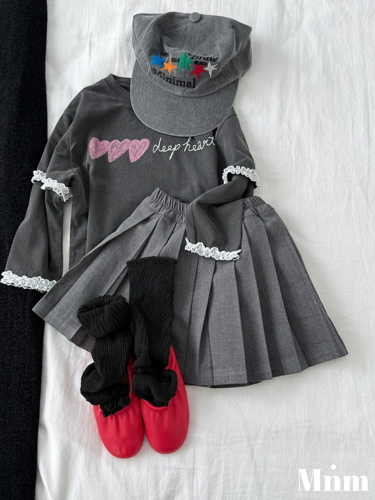 【予約】pleats skirt / minimal (S-JM）