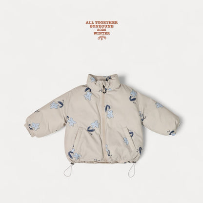 【予約】blue flower duck down jacket  / boneoune (XS-JL)