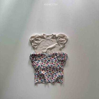 【予約】Eyelet puff T / andbutter(S-JM)