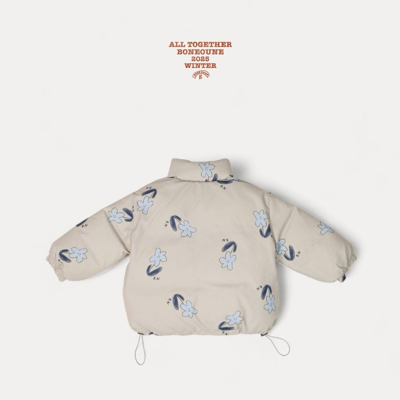 【予約】blue flower duck down jacket  / boneoune (XS-JL)