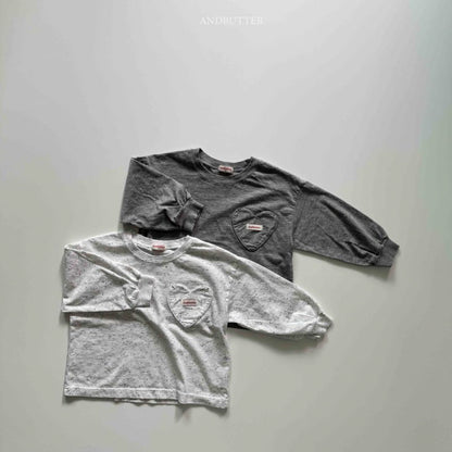 【予約】Heart pocket T / andbutter(S-JM)