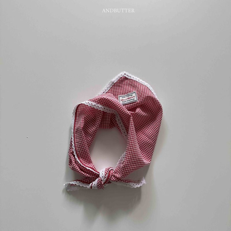 【予約】Heidi Check kerchief  / andbutter