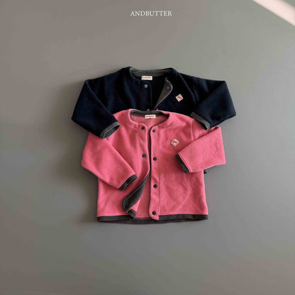【予約】Fleece Mix Cardigan  /  andbutter (S-JM)