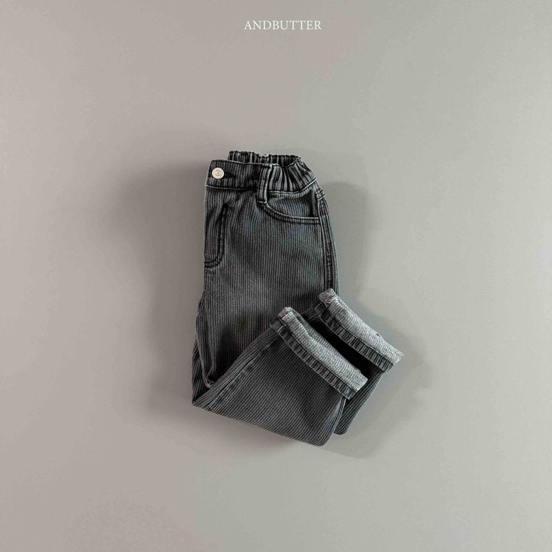 【予約】Ribby Black Pants  /  andbutter (S-JM)