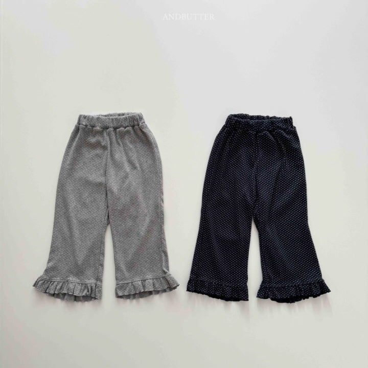 【予約】Dot frill pants / andbutter(S-JM)