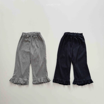 【予約】Dot frill pants / andbutter(S-JM)