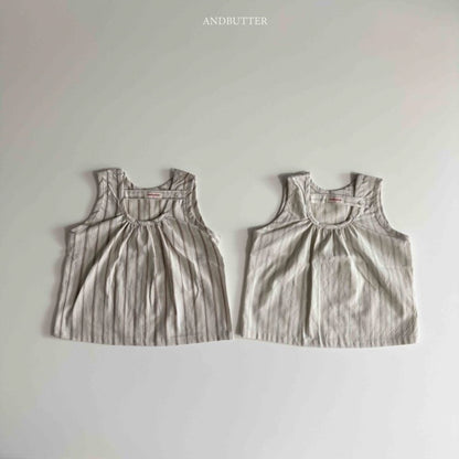 【予約】Natural Button sleeveless / andbutter(S-JM)