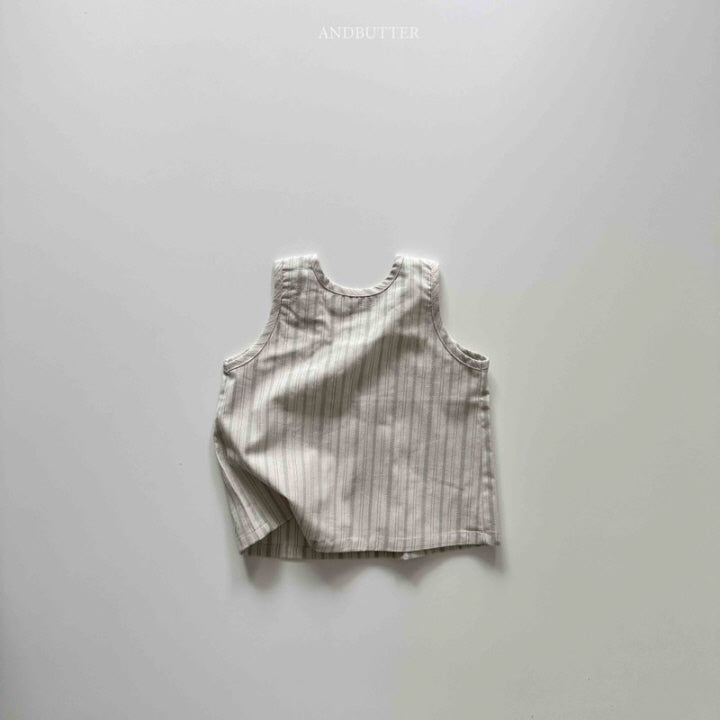 【予約】Natural Button sleeveless / andbutter(S-JM)