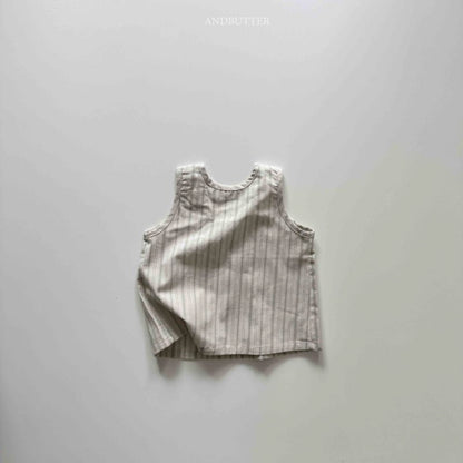 【予約】Natural Button sleeveless / andbutter(S-JM)