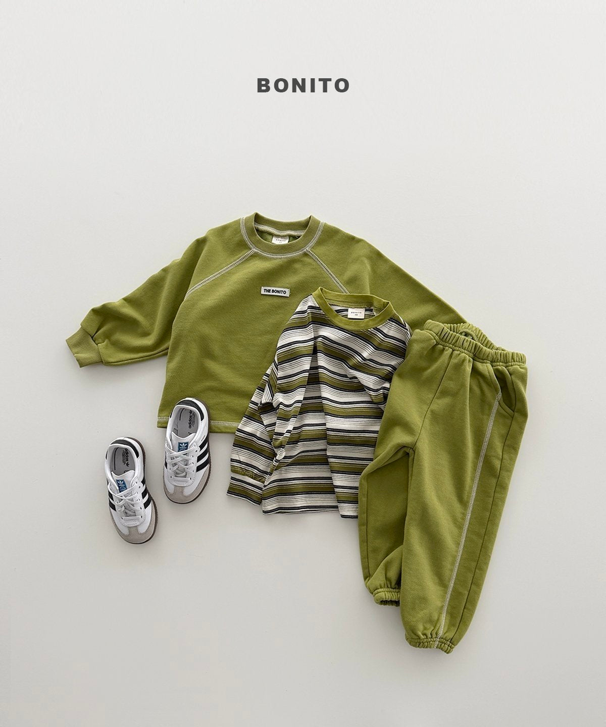 【予約】raglan line set up / bonito (12M-JM)가이나그랑