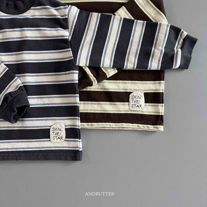 【予約】Stripe Patch Turtleneck  / andbutter (S-JM)
