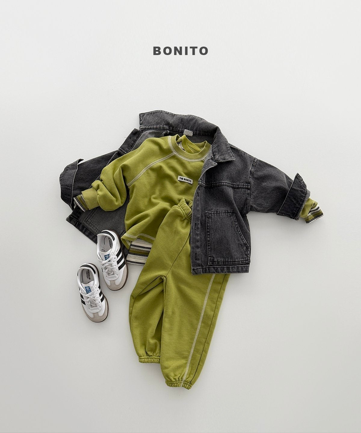 【予約】raglan line set up / bonito (12M-JM)가이나그랑