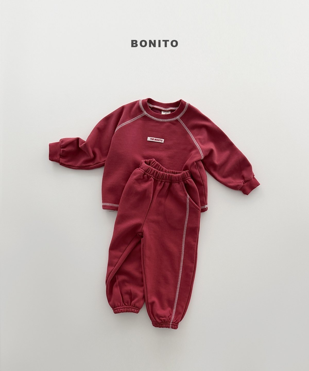 【予約】raglan line set up / bonito (12M-JM)가이나그랑