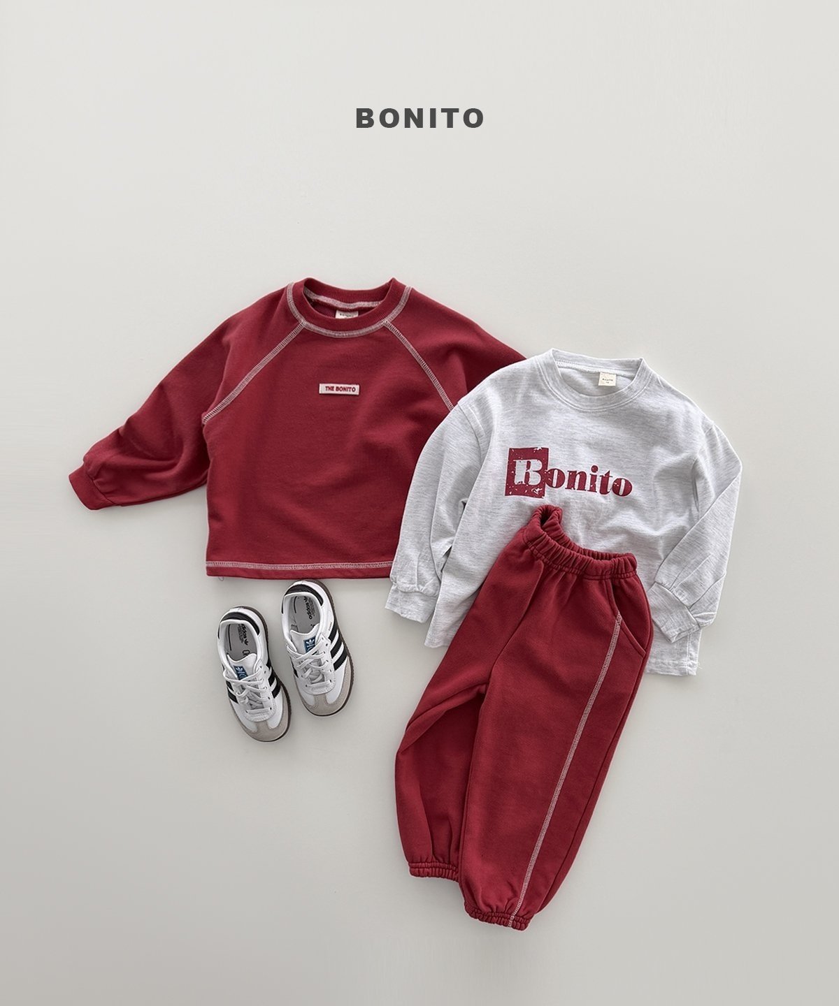 【予約】raglan line set up / bonito (12M-JM)가이나그랑