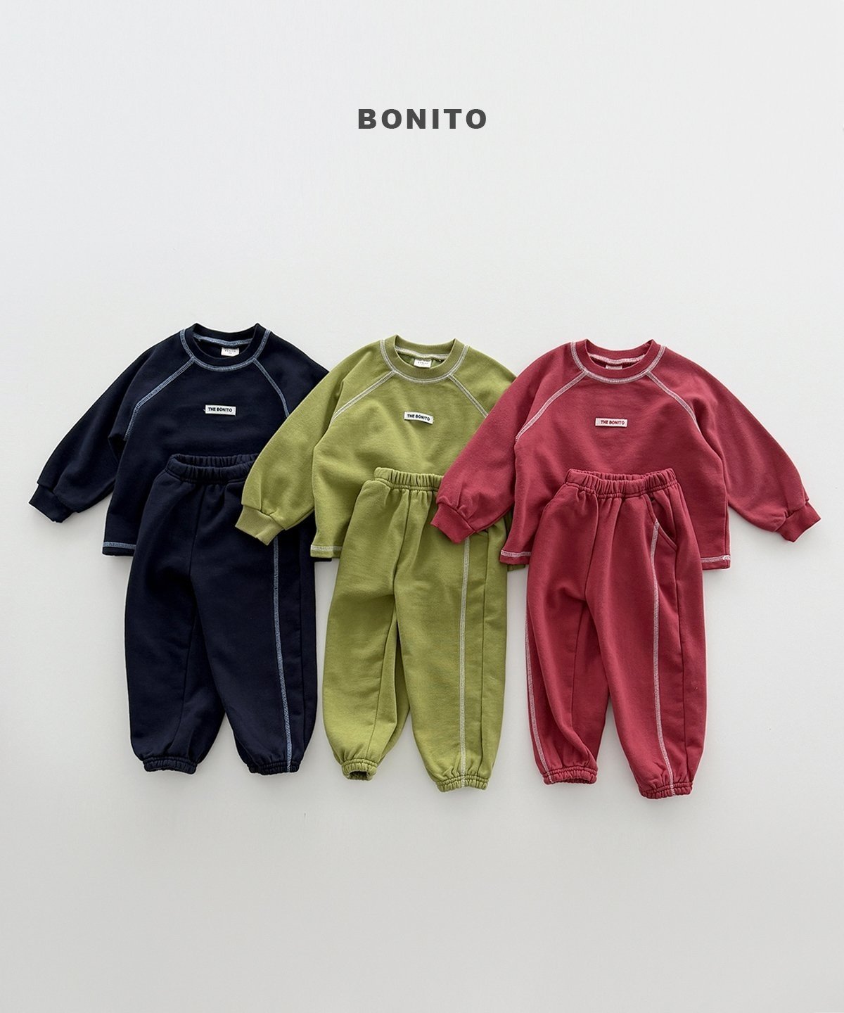【予約】raglan line set up / bonito (12M-JM)가이나그랑